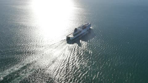 A Cruise Line Sails Off Into The Distance