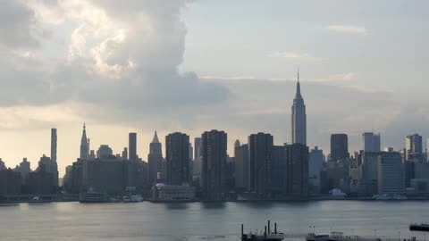 A Timelapse Of City Skyline Scenery