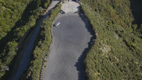 Aerial View Of A Car Diving