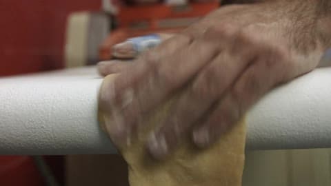 Dough Is Laid Flat And Run On A Conveyor Belt