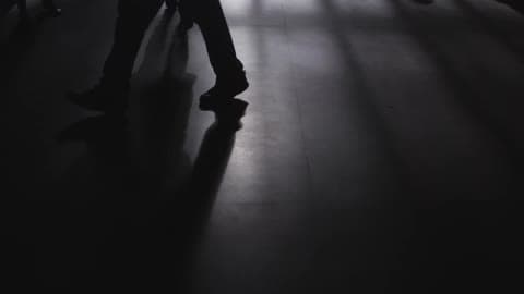 People Walk On The Floor