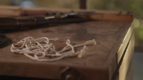 String And Tools Lay On A Table
